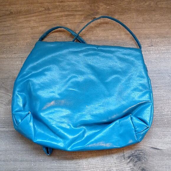 Vintage Teal Small Purse Unbranded Ruffle - Picture 2 of 5